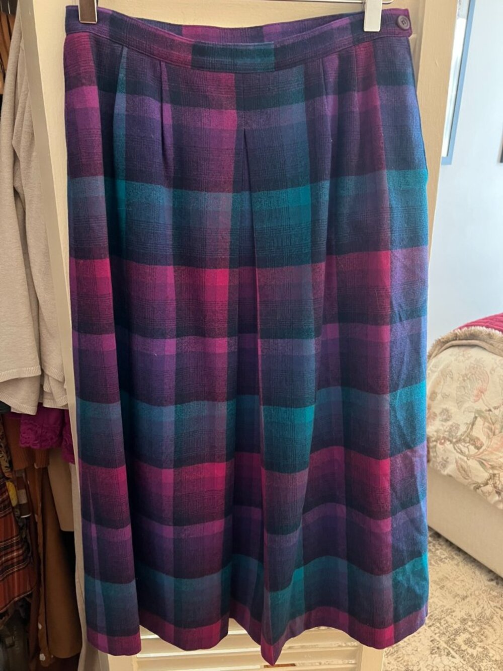 Retro Pendleton Plaid Skirt